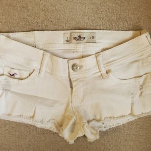 Hollister White Jean Shorts